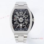 Swiss Grade Franck Muller Vanguard V45 Bust Down watch Black Arabic Markers 44mm